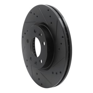 Ford Fusion Brake Rotor (1) - Front Right - R1 Concepts - Drilled & Slotted - Black - `06-`13